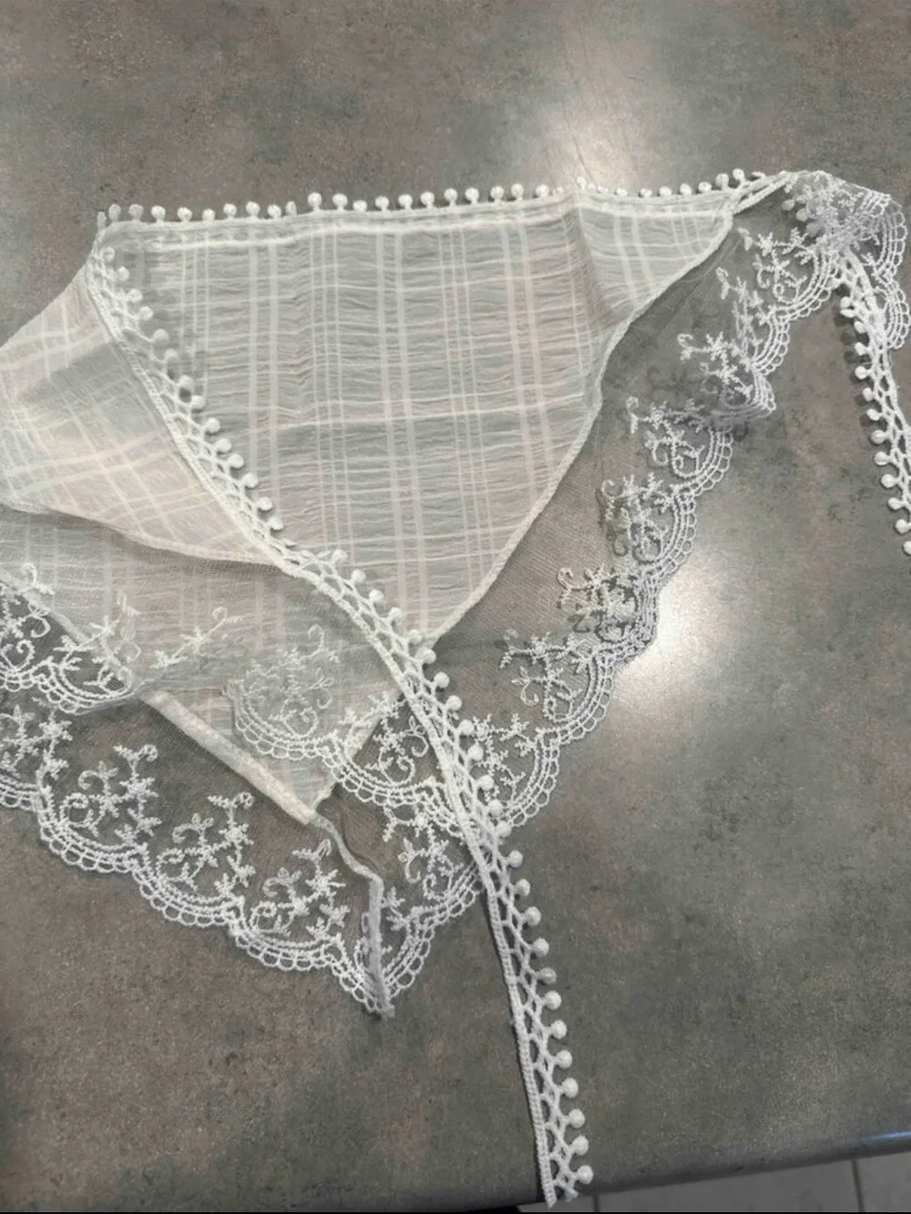 White cream Lace Bandana Scarf / Waist & Bag Accessory🌼New and sealed ✅